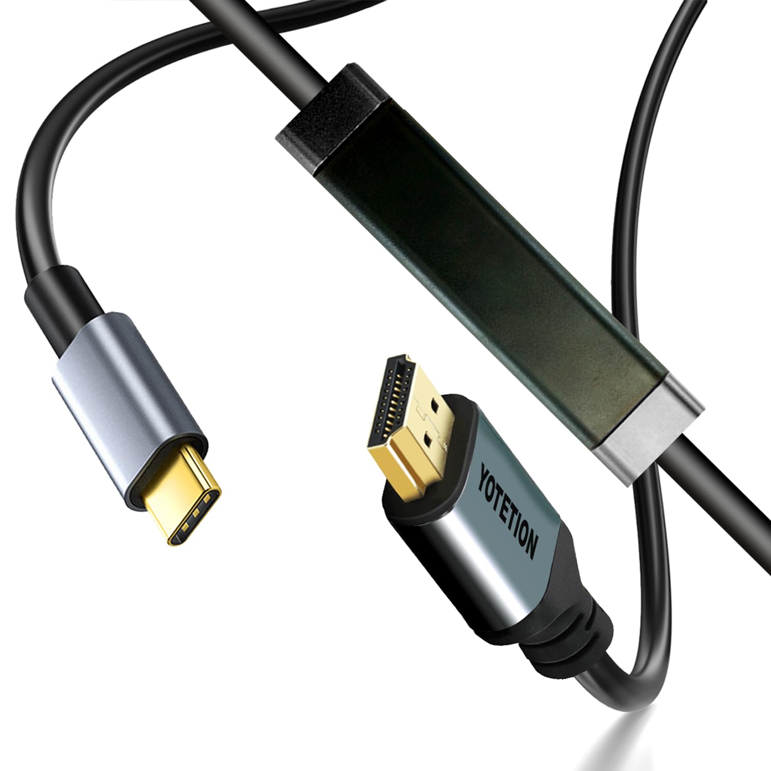 Adaptador USB C a HDMI de 15 pies, convertidor USB C a HDMI 4K30HZ, cable USB C a HDMI, 1080P macho activo USB C-HDMI, cable adaptador de vídeo para computadora, laptop, proyector