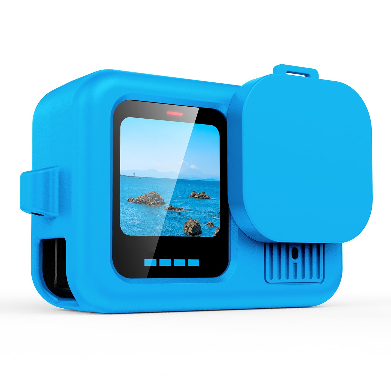 Cover in Silicone per GoPro Hero 13 Black Custodie di Protezione Copriobiettivo Coperture Laterali Cordino per Action Camera Kit Accessori (Blu)