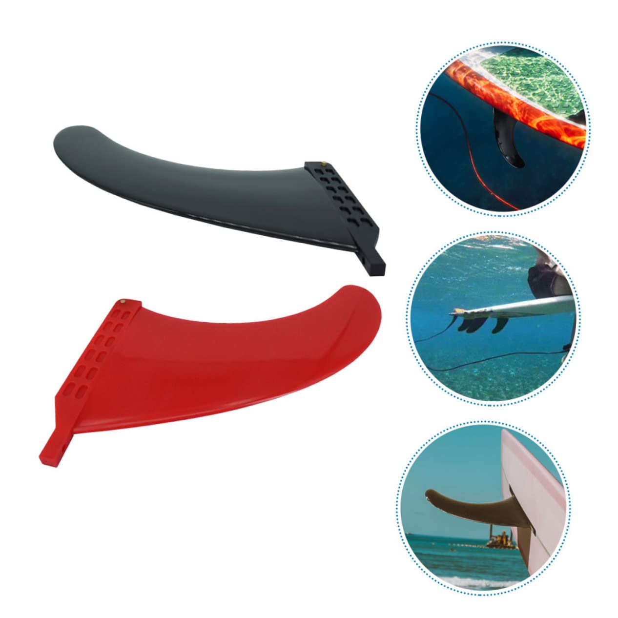 TOYANDONA Aletas de Repuesto para Tabla de Paddle Surf 2 Piezas Goma
