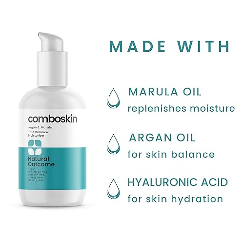 Miniatura 5 de Crema hidratante facial combinada para piel | Loción hidratante facial diaria True Balance con aceite de argán y marula | 4 onzas