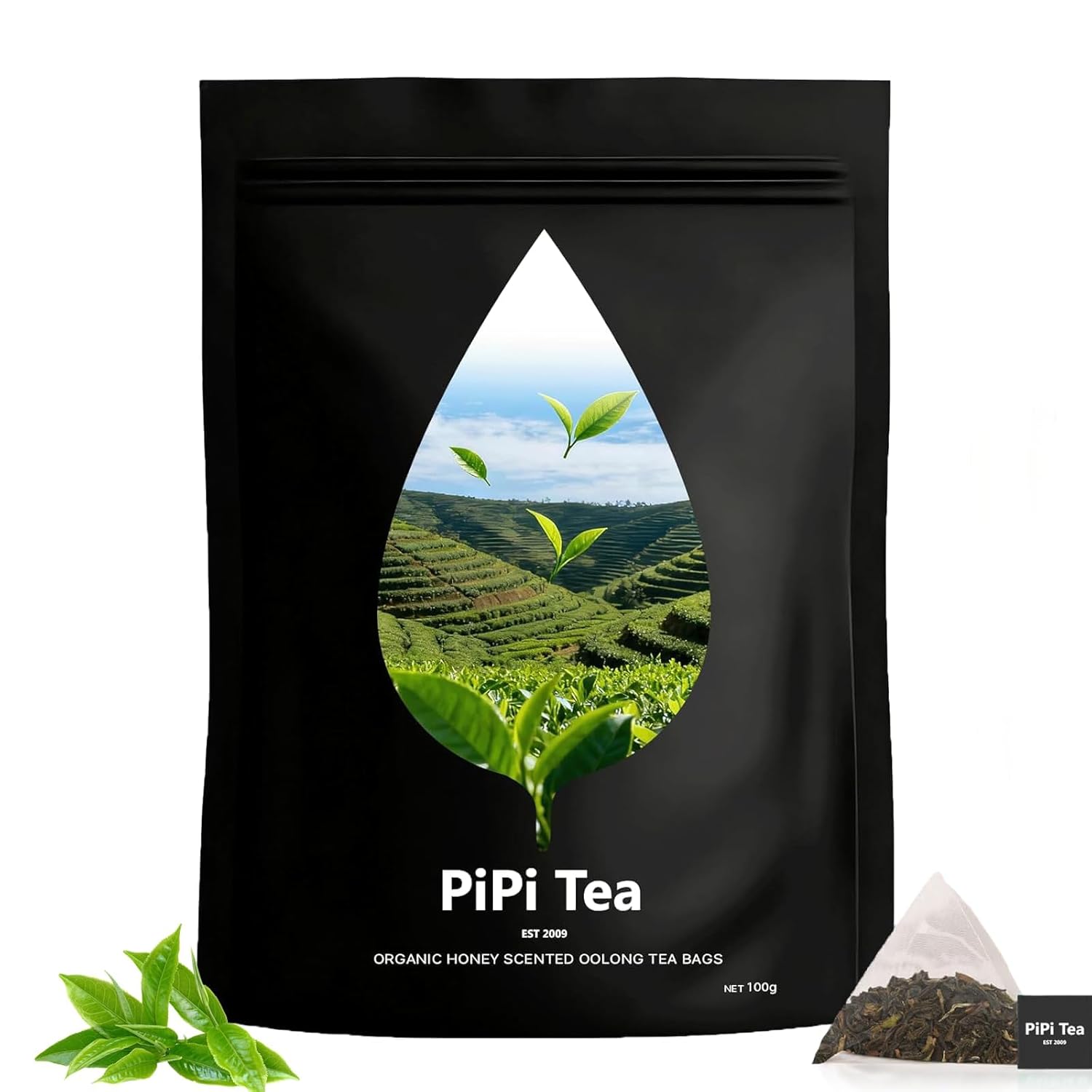 Pipi Tea,Pipi Tea Oolong,Pipi Oolong Tea Organic Tea Bags – Premium Whole Leaf,Cortisol & Calming Tea for Anxiety, Stress,Herbal Benefits – 25 Bags (4g Each) (1PCS)
