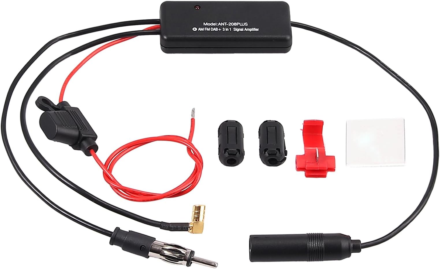3-in-1 DAB AM FM Car Antenna aerial splitter Radio Signal AMP Amplifier Booster