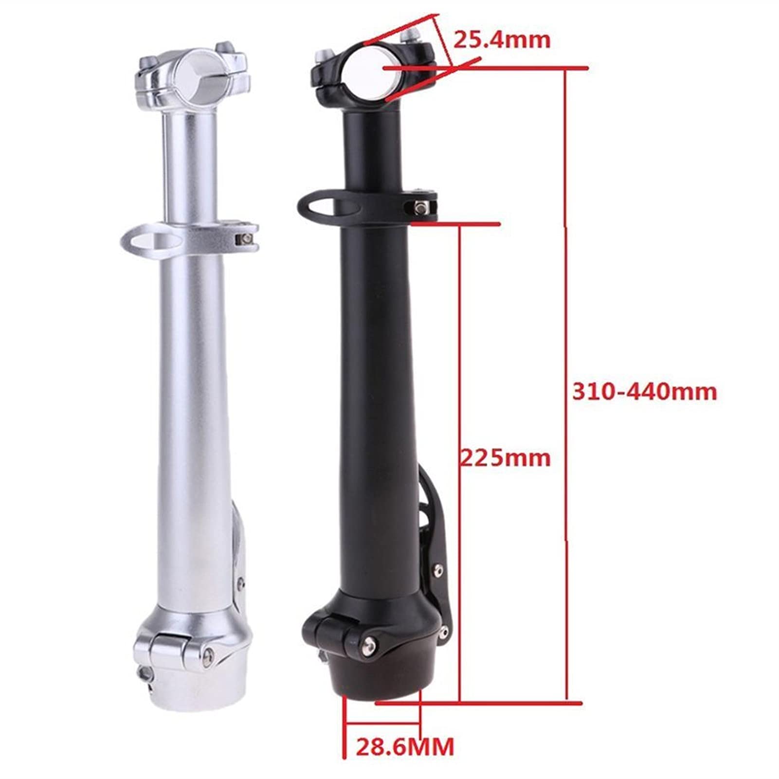 Prolunga Manubrio Bici，Alza Manubrio Bicicletta Durable pieghevole in lega di alluminio per biciclette per biciclette per biciclette antenna prove tubo bicicletta parte per lo scooter per bici pieghev