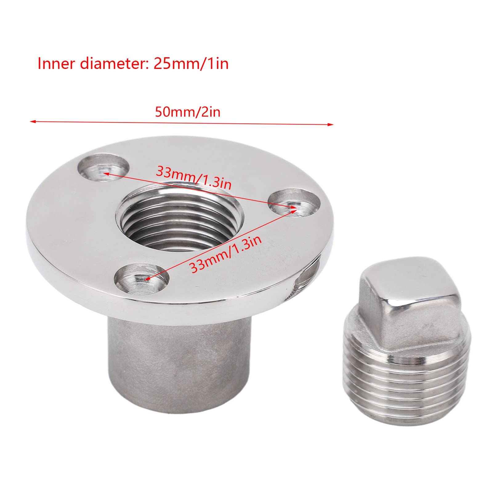 Tappo Di Scarico A Compressione Per Barche - Ø 19 Mm In Acciaio Inossidabile E Guarnizione In Gomma - Foto 10