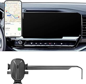 KEPHTH Car Phone Holder for Chevy Silverado/GMC Sierra 1500/2500/3500 Accessories 2022 2023 2024 2025 Custom Dash Mount Cell Phone Holder for Most Smartphones One-Hand Operation(with 13.4inch Screen)