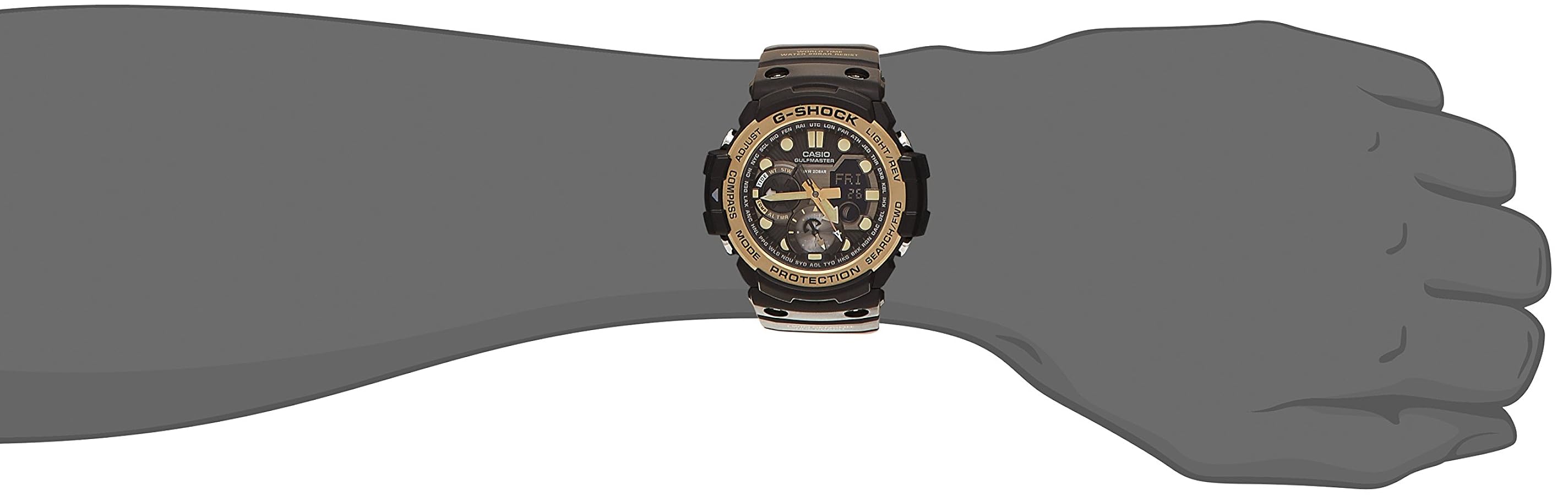 美品G-SHOCK GN-1000GB ガルフマスター アナデジ ブラック 黒金 Amazon.co.jp: [カシオ] 腕時計 ジーショック Vintage Black