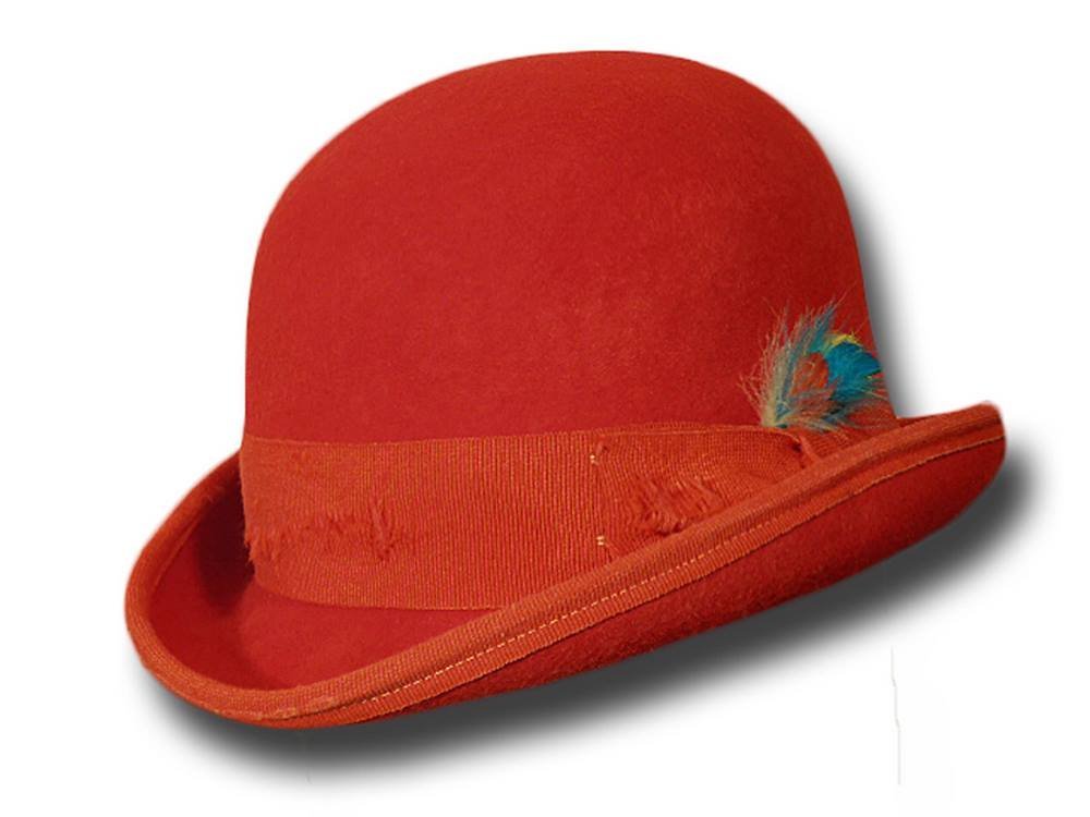 Cappello a Bombetta Western Aged rossa : Amazon.it: Prodotti Handmade