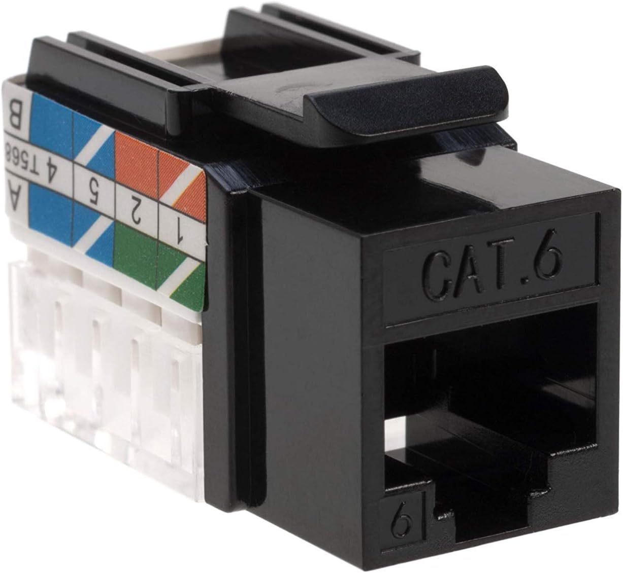 Black Friday - 70% OFF Cat6 RJ45 Keystone Jack Punch-Down Network Black (50)
