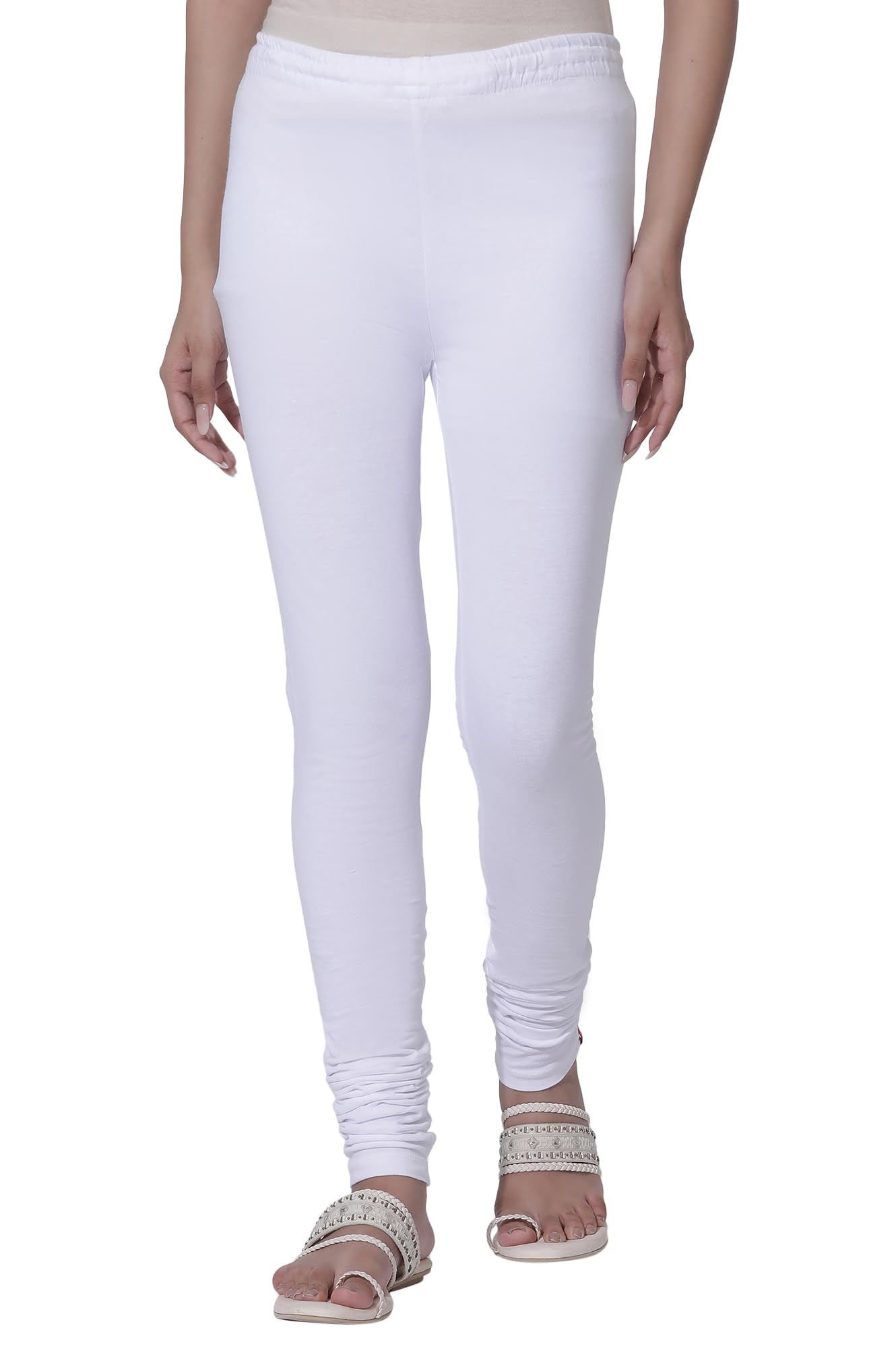 w for woman Women Mid Rise Strechable Ankle Length Churidar | Ankle Length | Regular Fit Leggings-picture-25