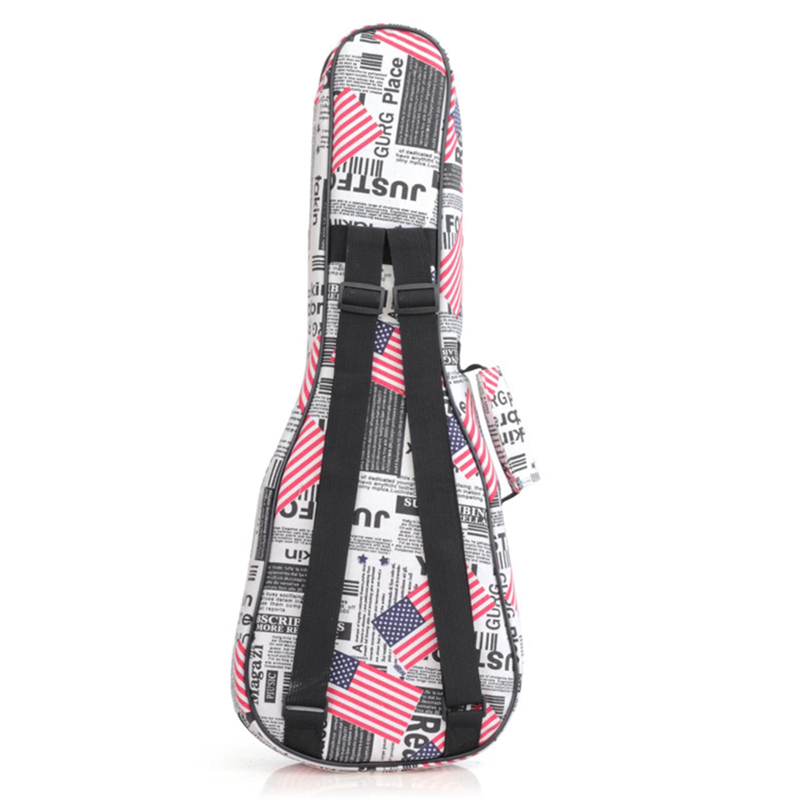 Country Flag - Custodia per ukulele con tracolla e manico per strumenti da 23 pollici, scomparto imbottito, tasche multiple