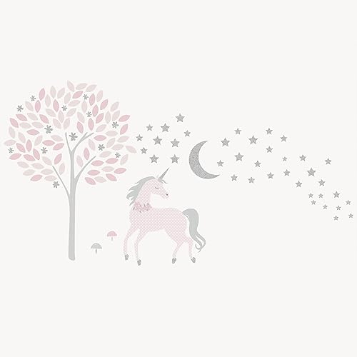 Miniatura 9 de Levtex Baby - Juego de cama para cuna Colette - Juego de guardería para bebé - Gris, rosa y blanco - Unicornio - Juego de 5 piezas incluye edredón,