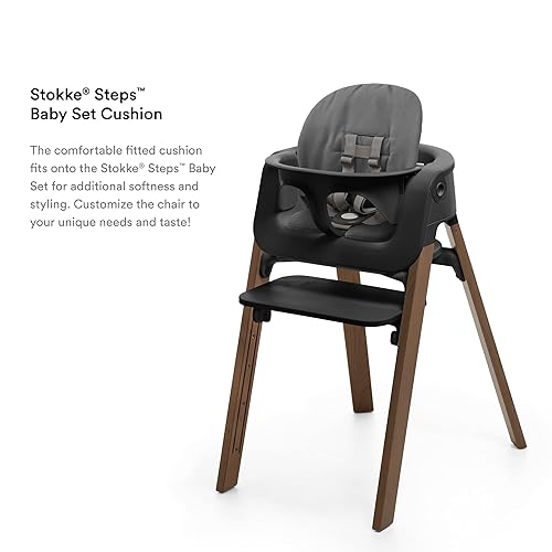 Miniatura 3 de Stokke Steps - Cojín para bebé, color gris espiga, cómodo juego de accesorios para bebé, suave, fácil de limpiar, material repelente al agua,