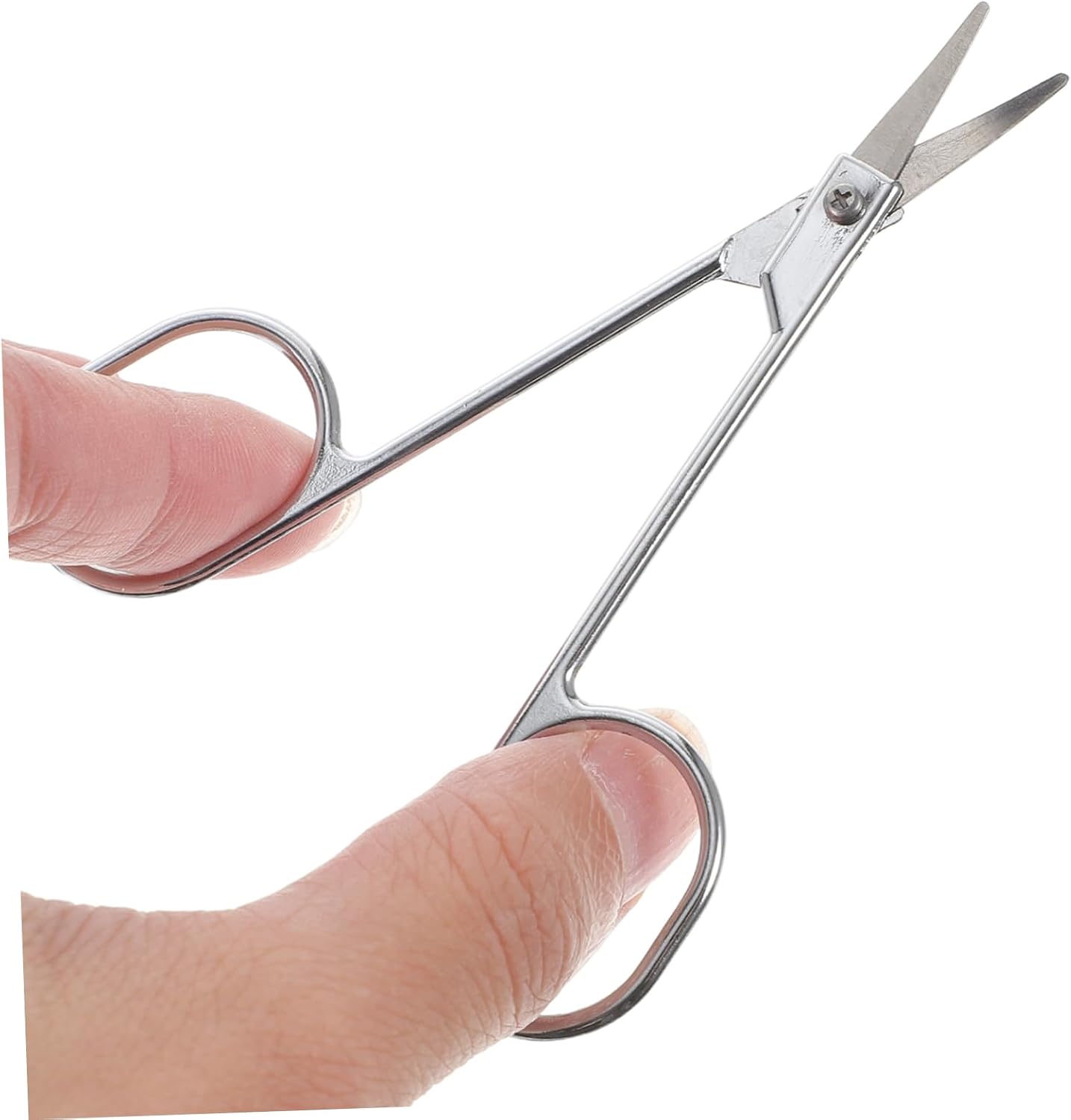 NOLITOY 6pcs Stainless Steel Eyebrow Shaping Scissors Set Durable Vibrissa Scissors for Women Easy to Use for Grooming Eyebrows and Facial Hair Silver
