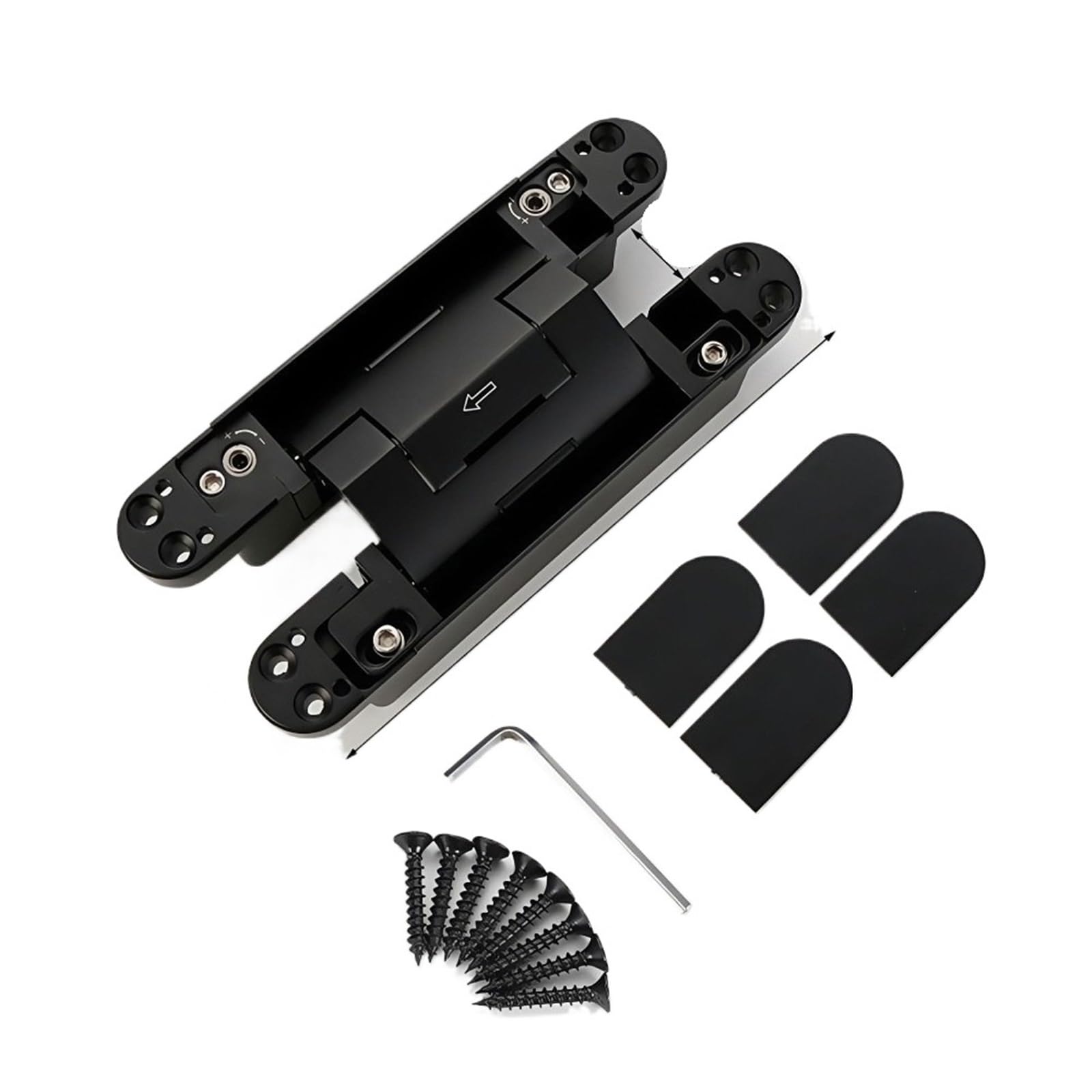 Adjustable Hinges Invisible Hydraulic Hinge Adjustable Silent Auto Closing for General Furniture Door Fitting(Color 02)