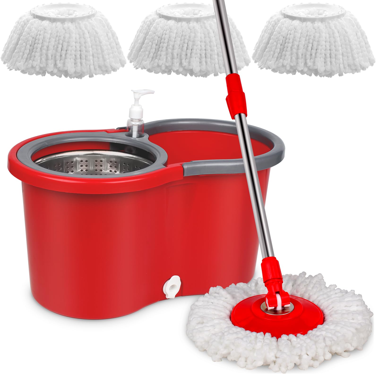 Amazon.com: Spin Mop and Bucket, Microfiber Spin Mop