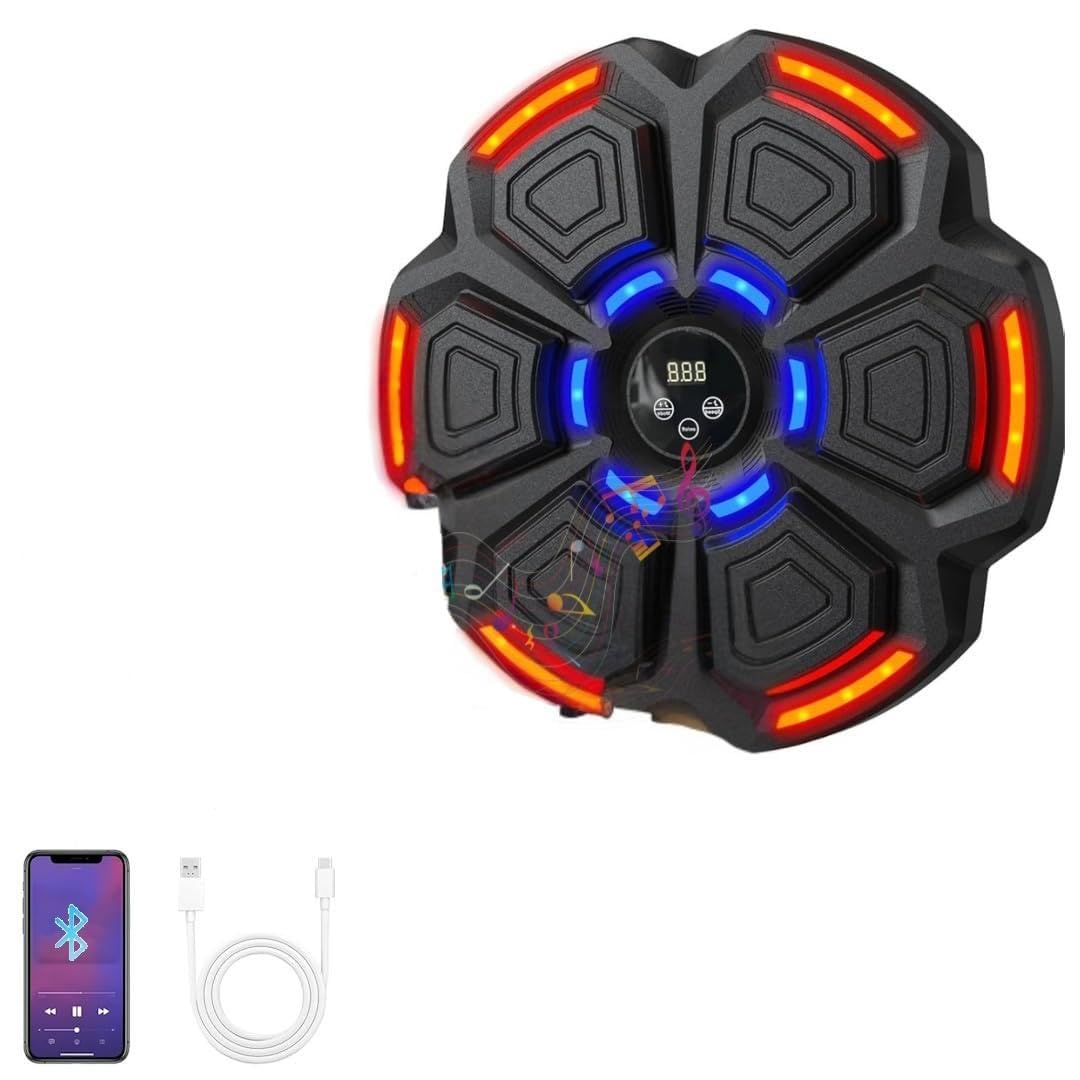 FFitness Music Boxing Machine 9 velocità di Allenamento con Bluetooth Attrezzatura Boxe Bersaglio da Parete con Display Contatore Tirapugni Elettronico da Muro