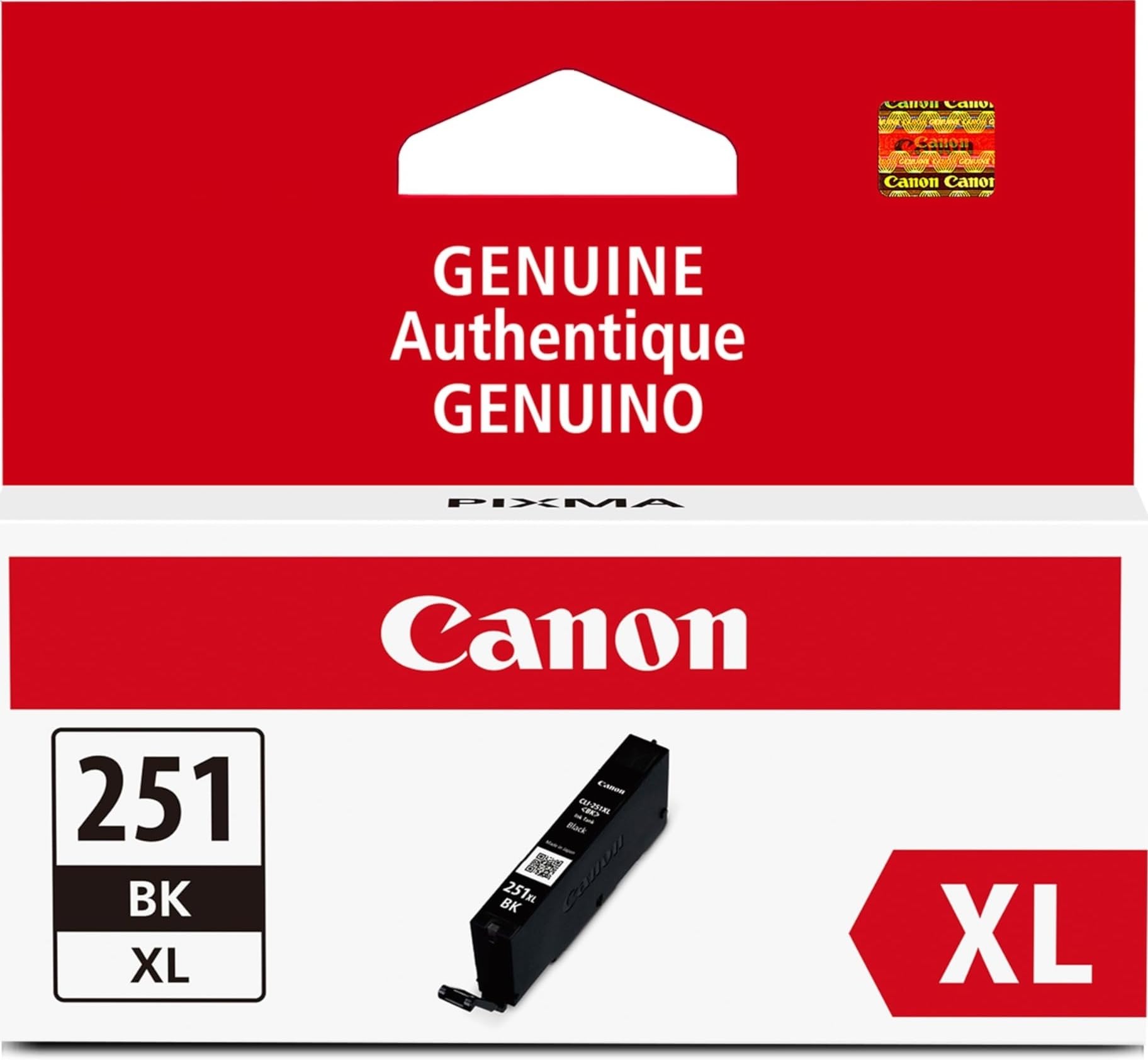 Canon CLI-251XL Genuine Black Ink Tank, Compatible with MG6320, IP7220 & MG5420, MX922, MG5520, MG6420, MG7120, iX6820, iP8720, MG7520, MG6620, and