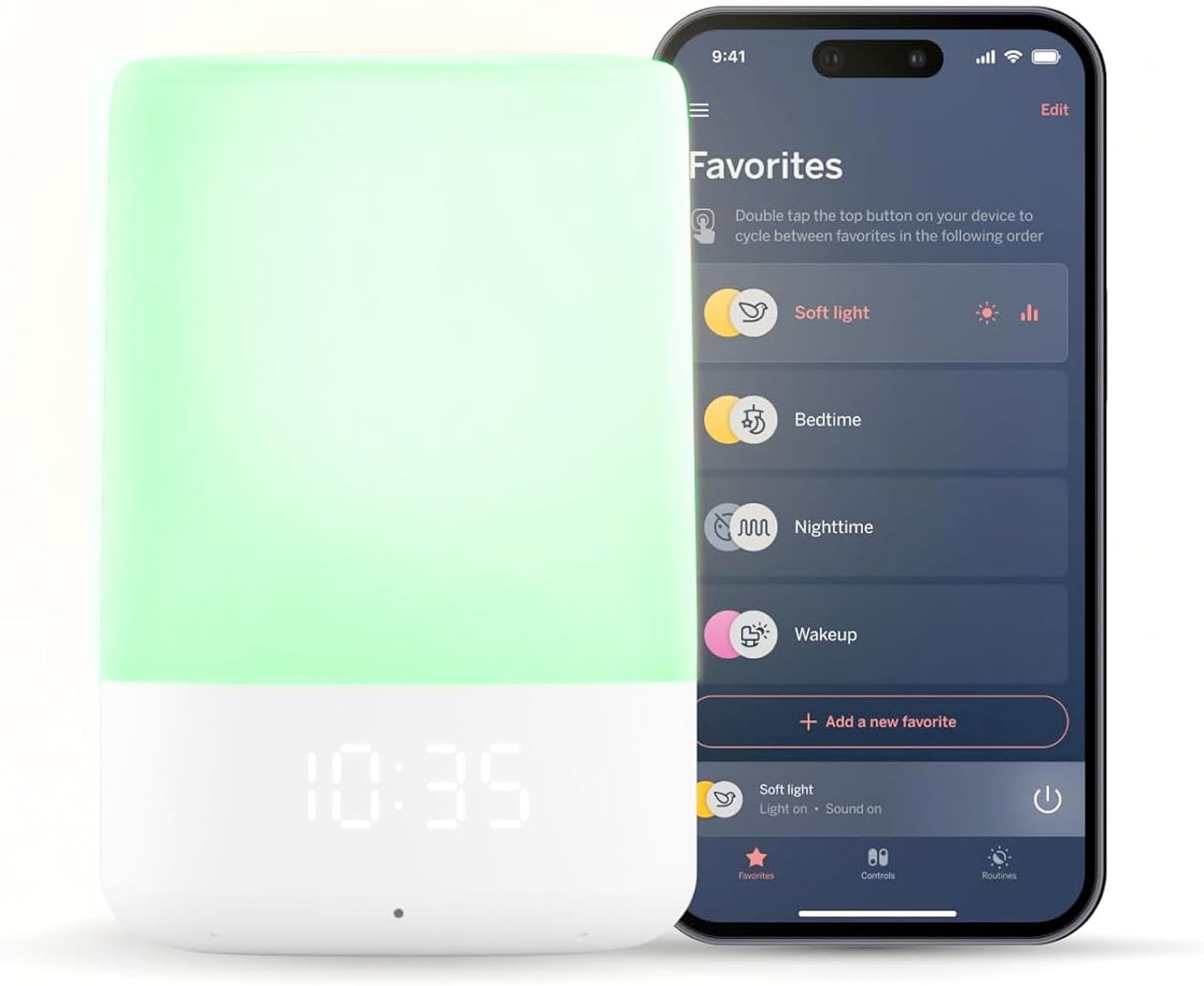 Sound and Light Smart Baby Night Light and Sound Machine | Audio Monitor | Cry Detection Alert Feature | OK to Wake Alarm Clock for Kids | Temp & Humidity Tracking | Rechargeable Battery | WiFi