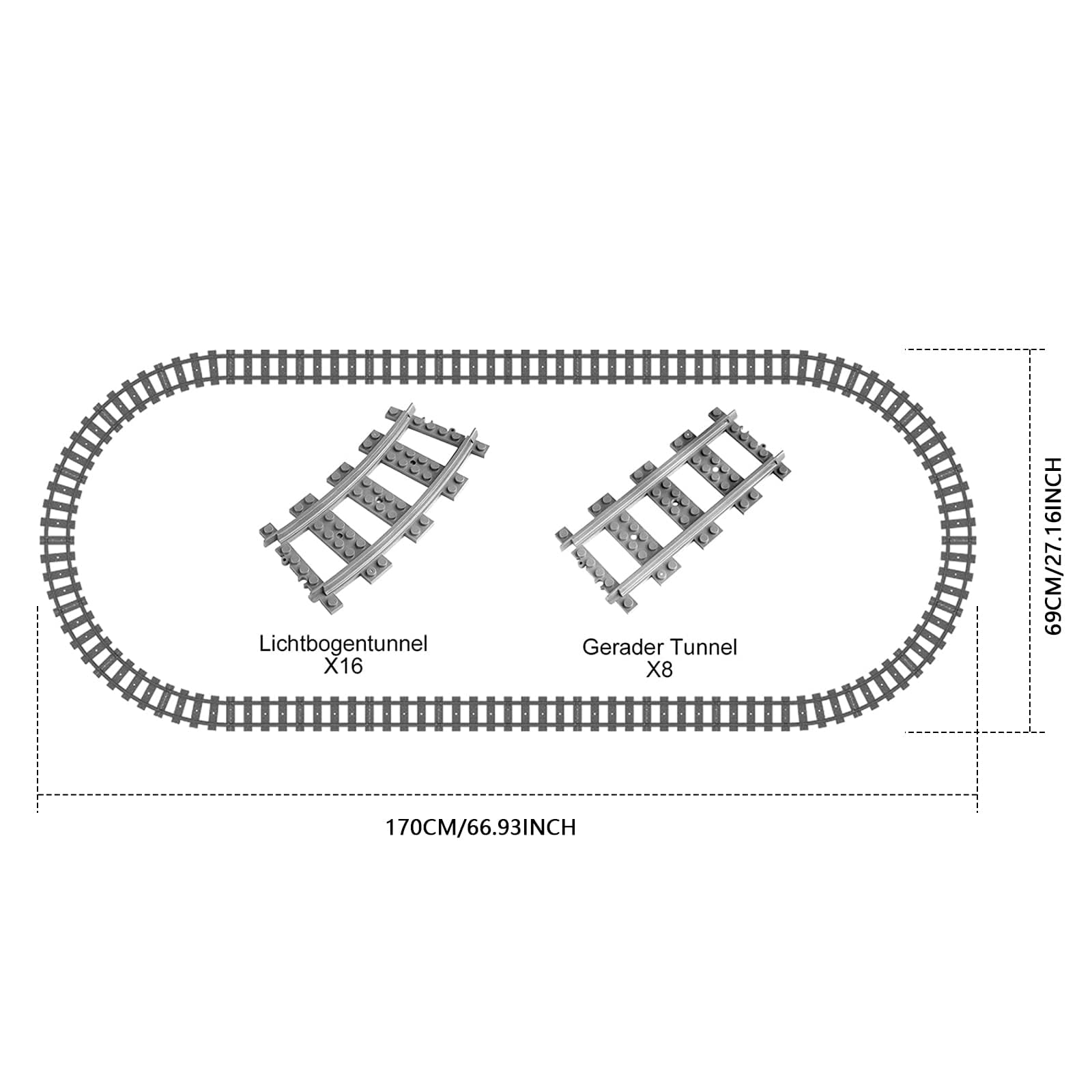 Mould King 12007 Technik Zug Baustein Modell, 2348 Teile Train Eisenbahn Fernbedienung und App Dual Control, Ferngesteuertes Zug Modellbausatz Bausteinset mit Schiene und Beleuchtung