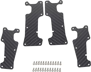 1 Set Carbon Fiber Front Rear Suspension Arm Protection Plate Cover for Traxxas 1/8 4WD Sledge Monster RC Truck