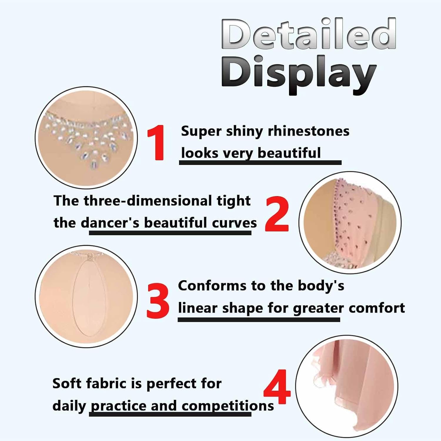 Women Figure Skating Dress Sleeveless Ice Skating Performance Costume Leotards for Competition Costume(Light Pink,M/Medium)