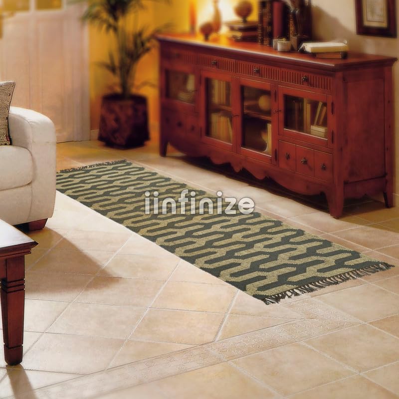 Tapis de sol pour la méditation et le yoga en laine de jute tressée 6x183cm