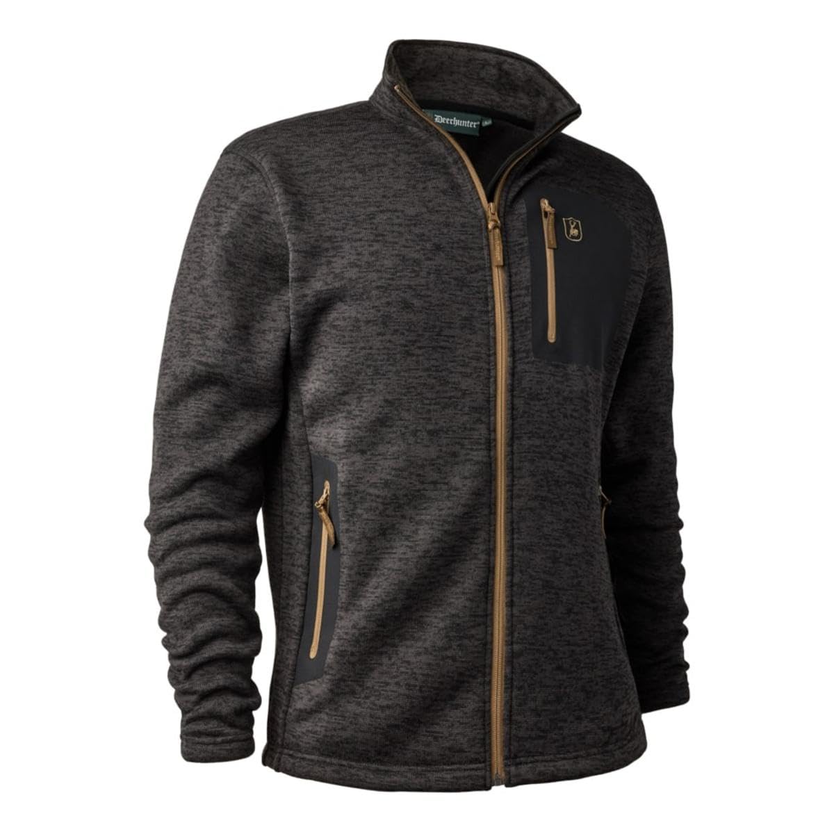 Deerhunter Sarek Knitted Jacket - Dark Grey melange