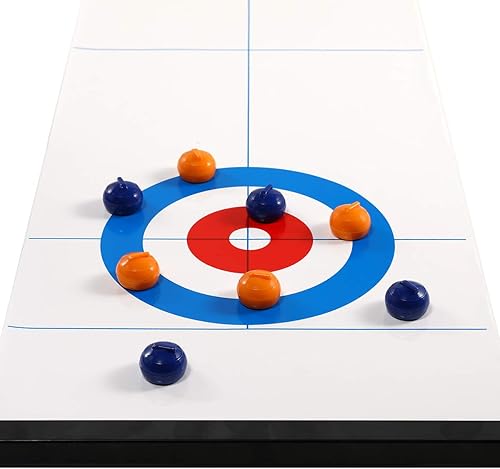 Miniatura 6 de Yobbi - Juego de rizador de mesa para niños, adultos y familia. Divertido juego de deportes en interiores para todos. Viene con 8+2 piedras de rizar