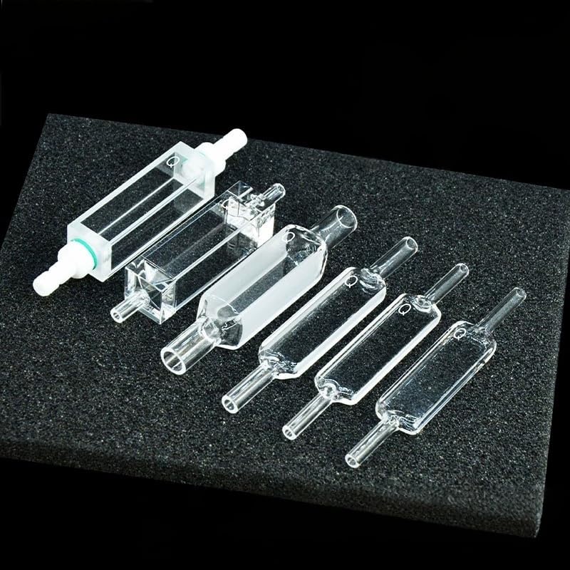 Quarz-Durchflussküvette – 10 mm optische Pfadlänge, 3,5 ml Fassungsvermögen, Dual-/Quad-Pfad, >80% Transmission, 1 Stück(Dual-Path 7mm TL 60mm)