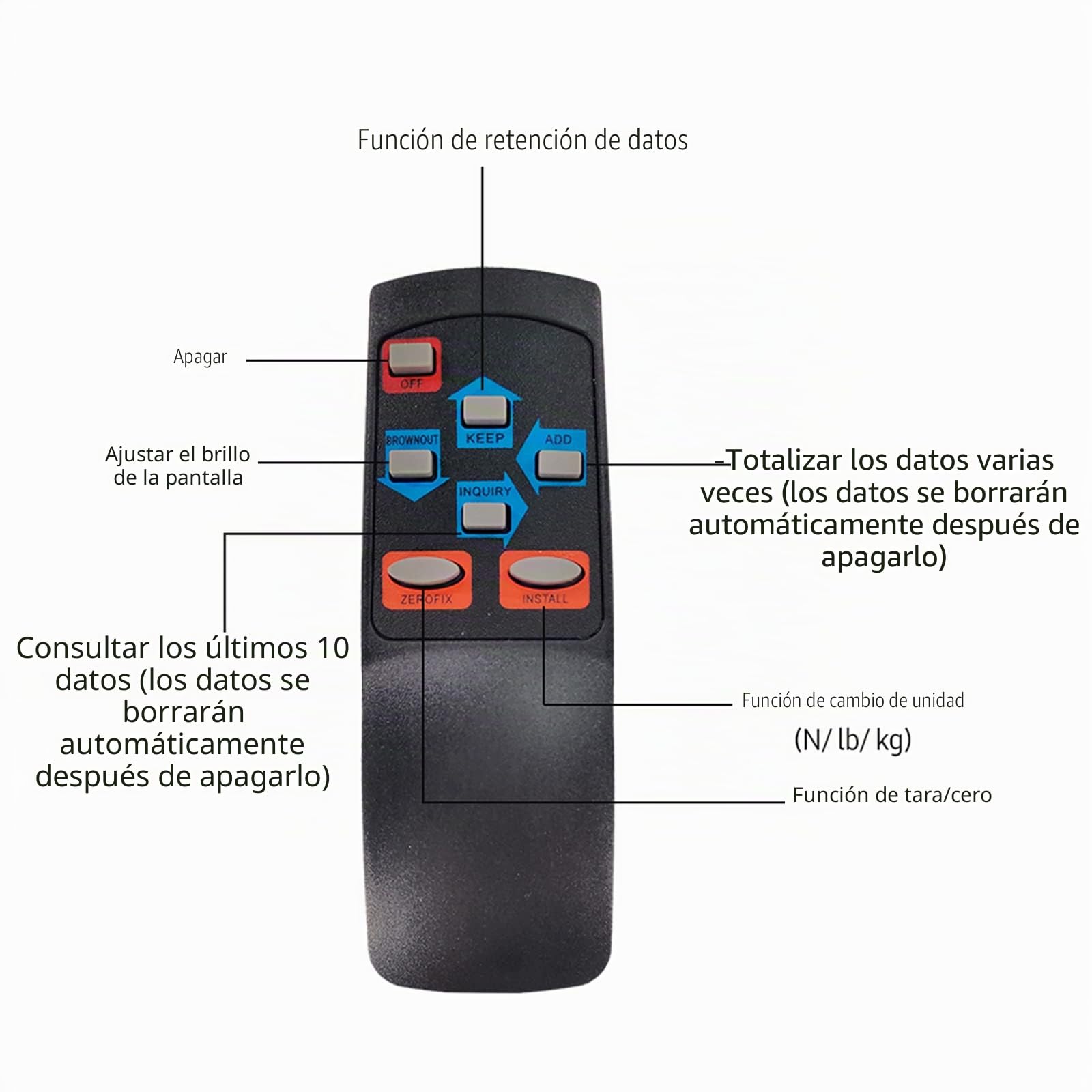 Báscula de grúa Electrónica 1500KG, Báscula Colgante Portátil con Pantalla LCD y Control Remoto, Balanza Digital de Alta Precisión, Industrial Escala con Gancho Resistente para Granja Caza (Naranja)