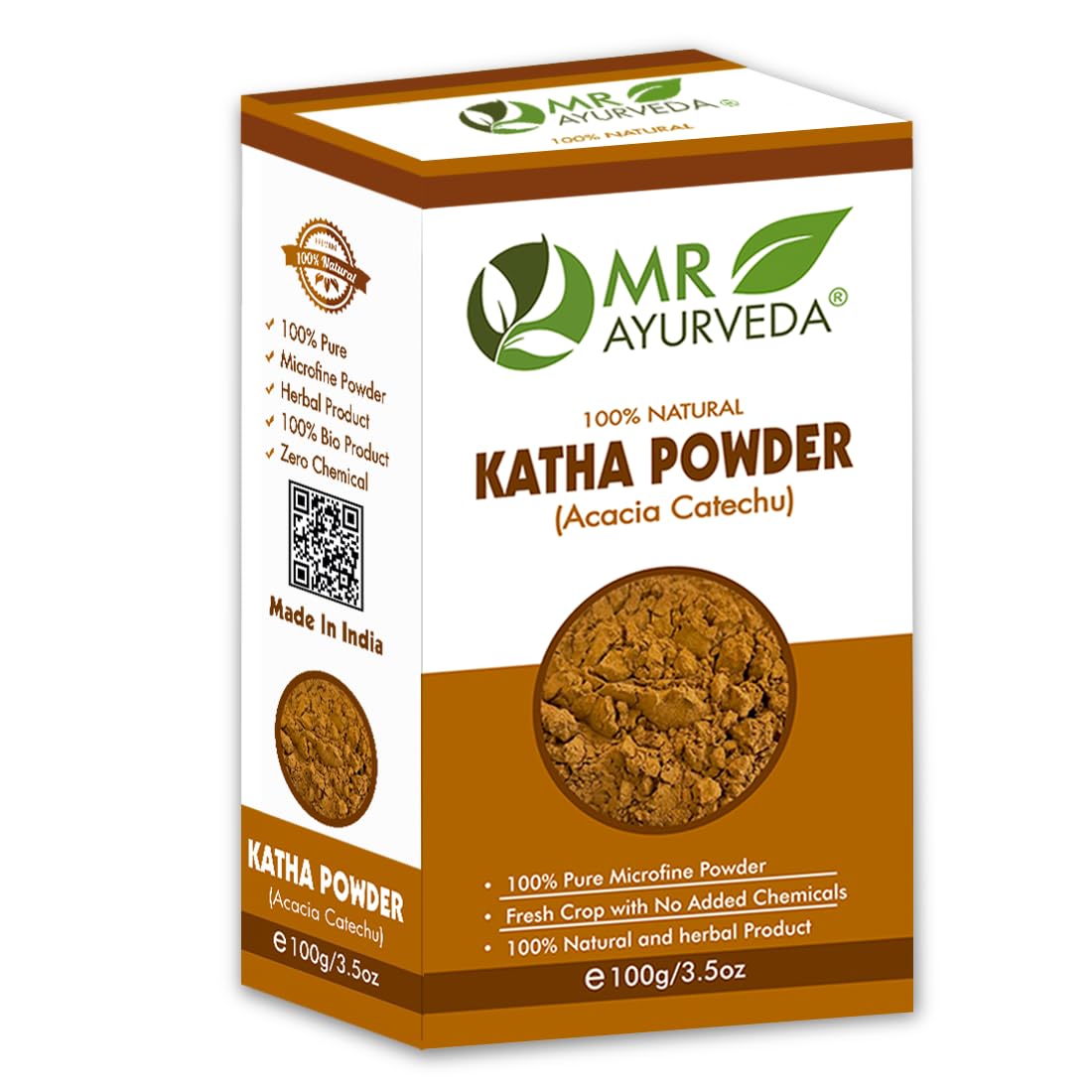 MR Ayurveda Katha Powder for Skincare and Hair Care | Natural Botanical Powder | Traditional Ingredient | For DIY Beauty Recipes, Face Packs & Hair Masks - 100 Grams