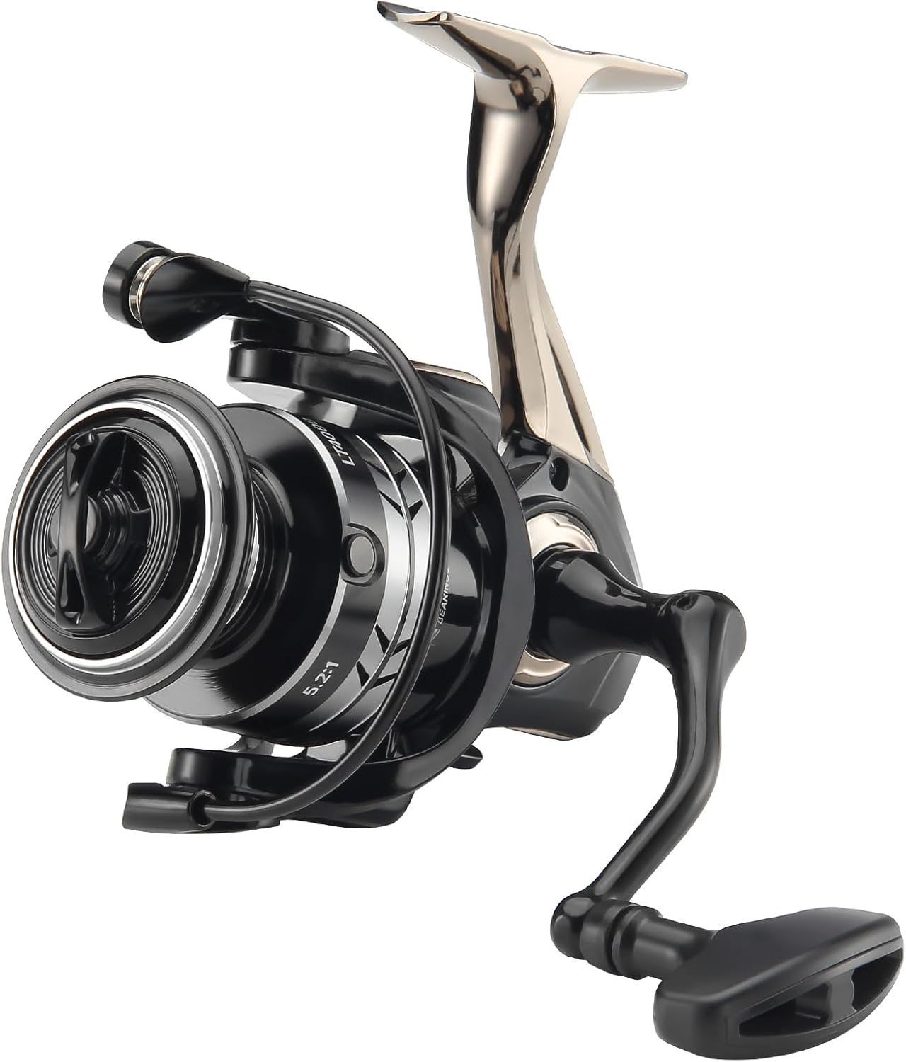 HAUT TON LT Metal Spinning Fishing Reel, Freshwater and Saltwater Fishing Reels, 5+1 Stainless Steel BB, 39.5Lbs Max Drag, CNC Aluminum Handle 3000/4000/5000/6000 for Casting Reel