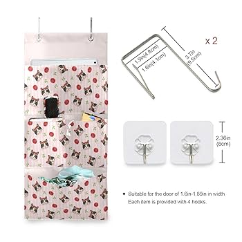 吊るせるミニポケット　ウォールポケット　ハンドメイド　小物入れ　ネコちゃん柄 吊るせるミニポケット ウォールポケット ハンドメイド 小物入れ