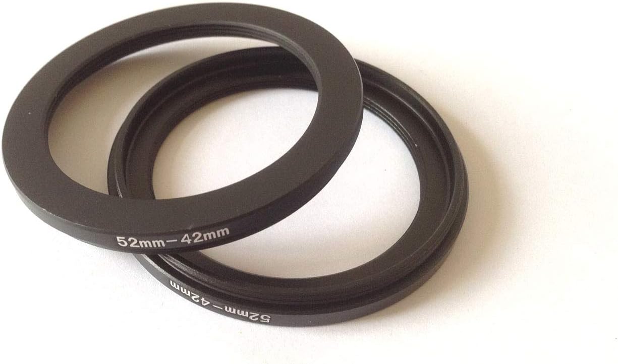 2x Metal 5242mm StepDown Rings DSLR Video Camera Lens Connect Size
