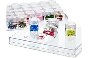Clear Plastic Glitter Storage Containers with Lids