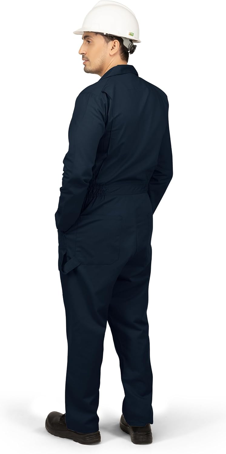 NY Threads Men’s Twill Coverall Relaxed Fit Long Sleeve Utility Work Wear - Image 2