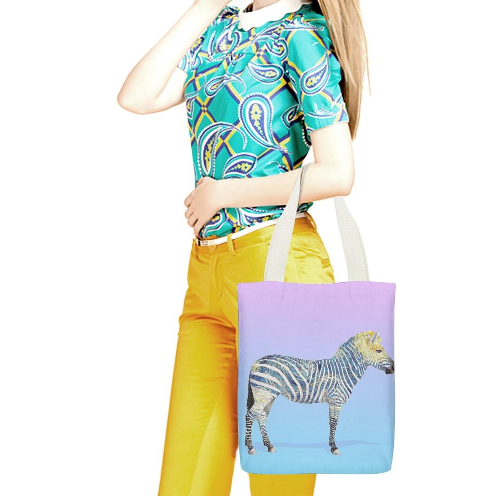 Amazon.co.jp: アニマル 動物柄 シマウマ柄 トートバッグ