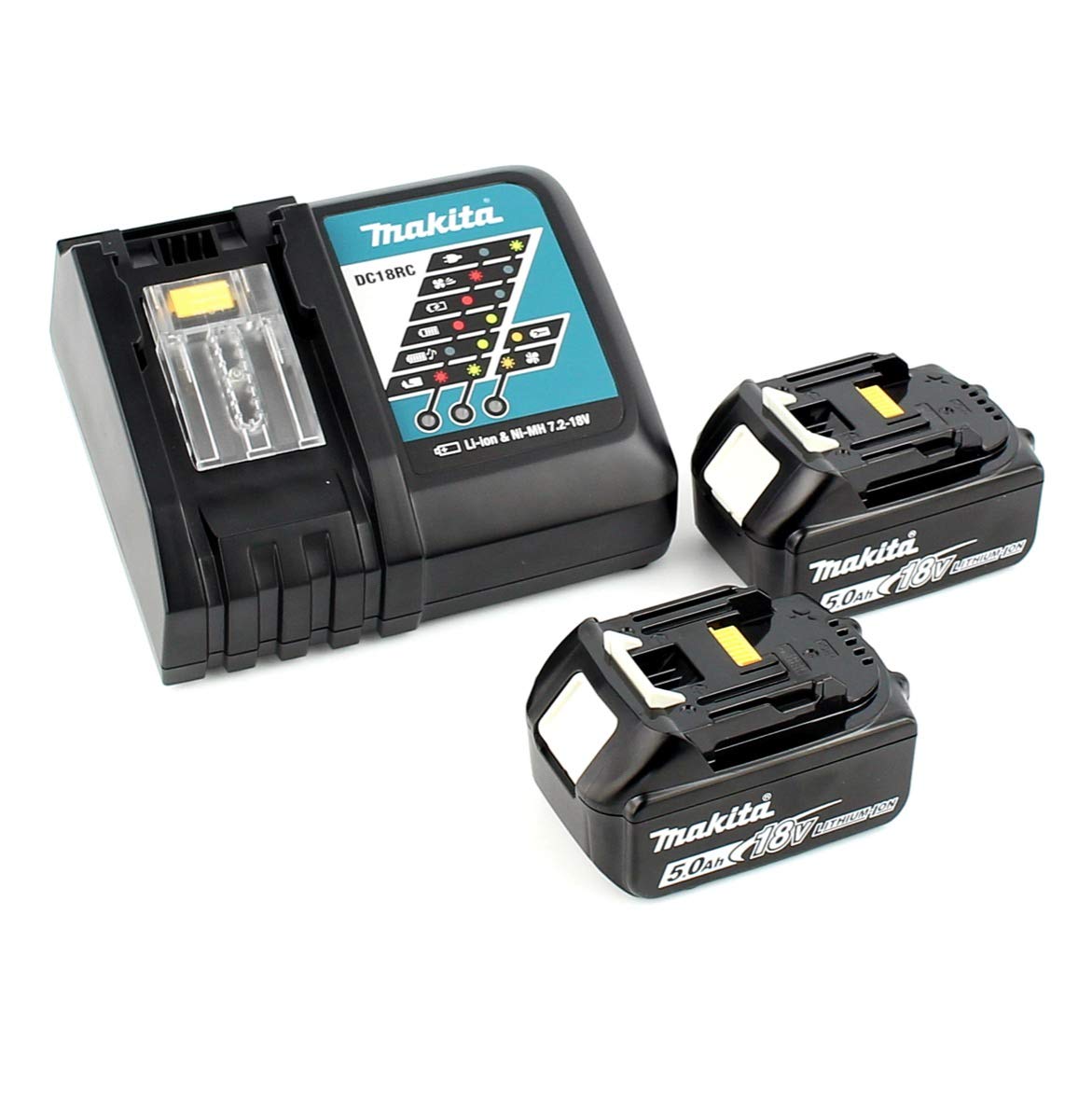 Makita DGA 517 RTJ akumulatorowa szlifierka kątowa 18 V 125 mm + 2 baterie 5 Ah + ładowarka + Makpac