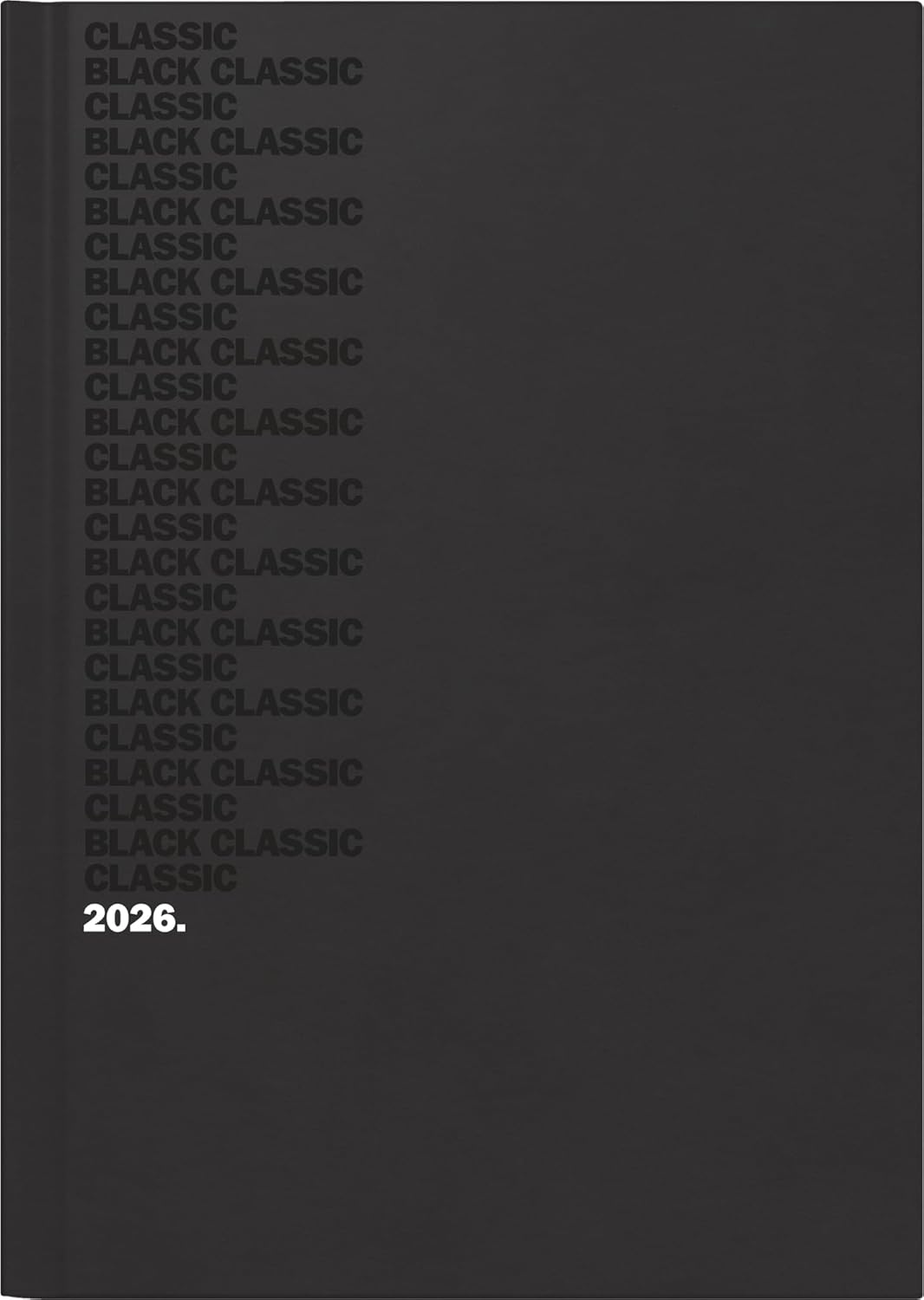 BRUNNEN Book Calendar Model 795 2026 "Black Classic" | A5, Plastic