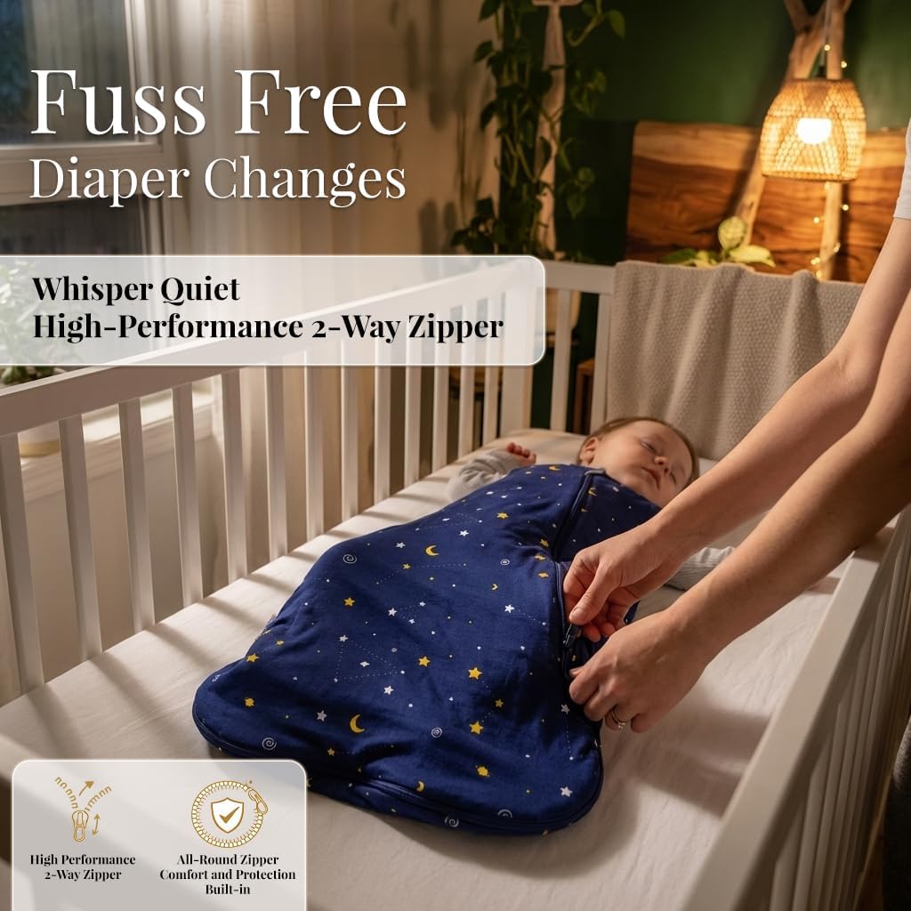 The Signature Bamboo Baby Sleep Sack | Wearable Blanket, Sizes S/M/L for 0–36 Months, TOG 1.0 OEKO-TEX Certified