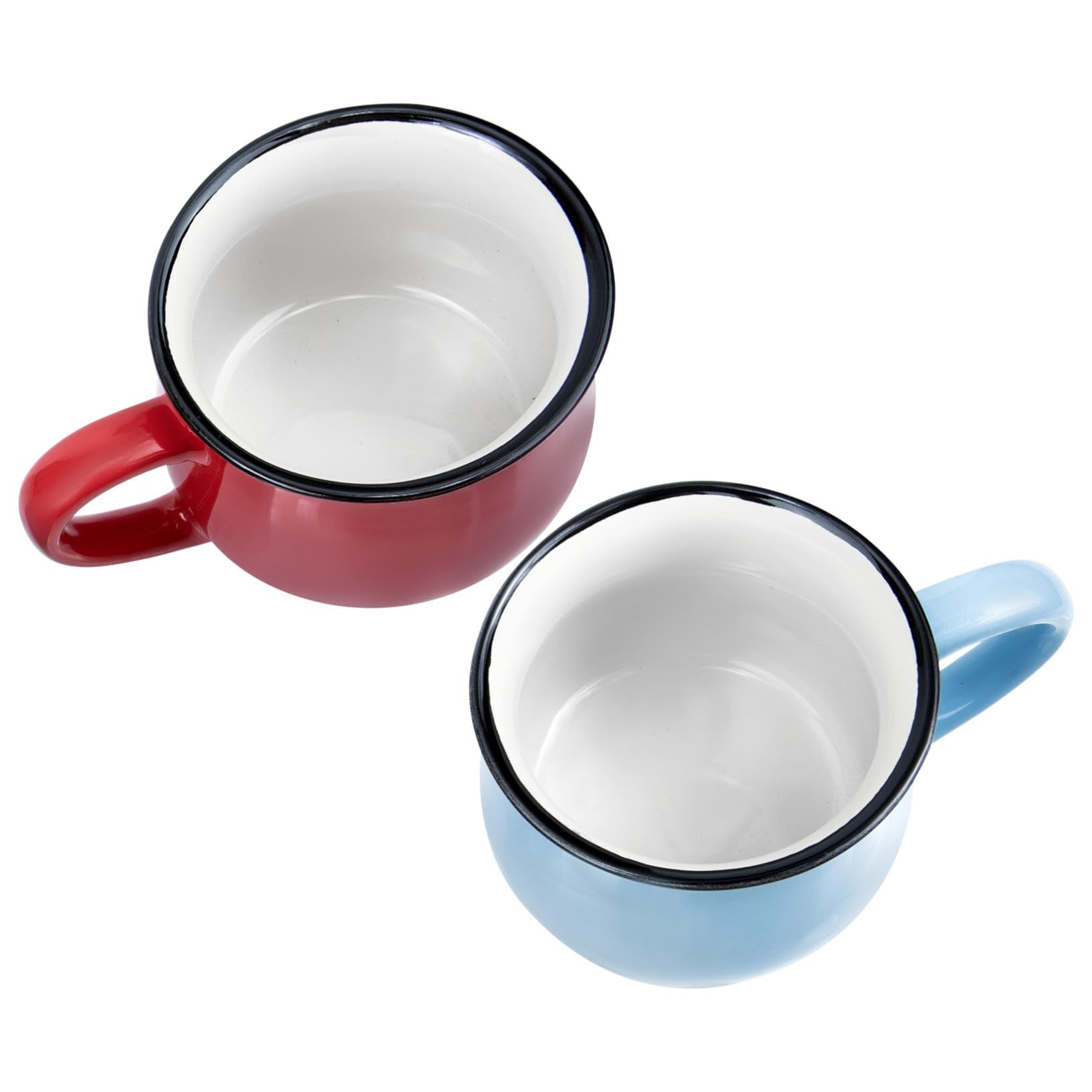 Toyvian 2stücke Keramikbecher für Kaffee und Tee Glatte Kanten zum Trinken Geeignet für Wasser und Milch Robust und Langlebig für Zuhause und Büro