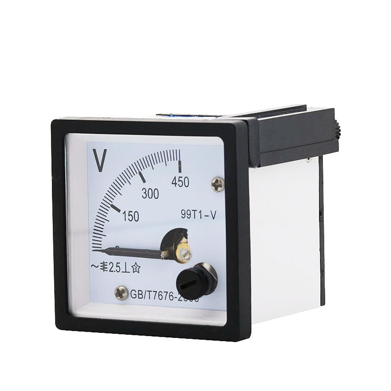 1 sztuka 99T1-V kwadratowy 48 x 48 mm 250 V/300V/450V/500V/600V/750V/1000 V, wskaźnik napięcia, woltomierz analogowy AC (450 V)