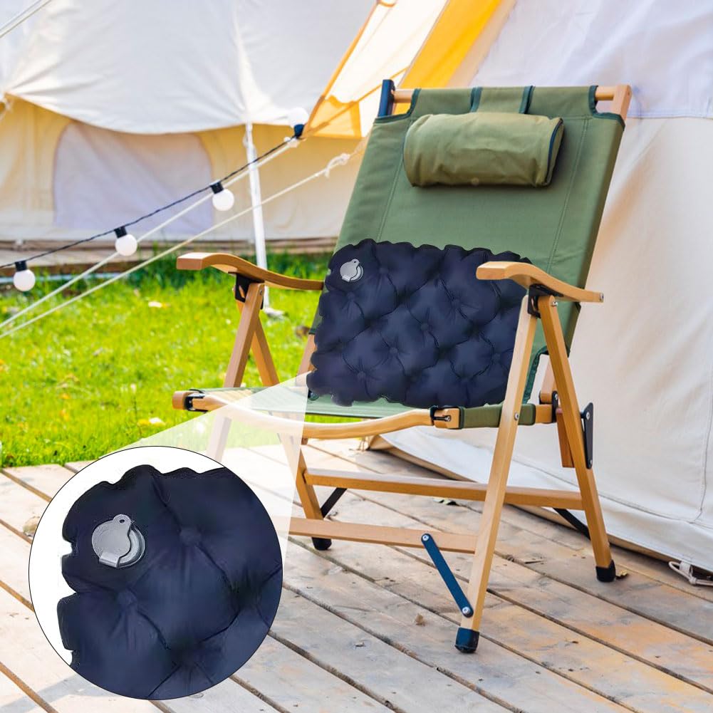 Cojín de Asiento Inflable Impermeable 40x30cm para Camping Viajes