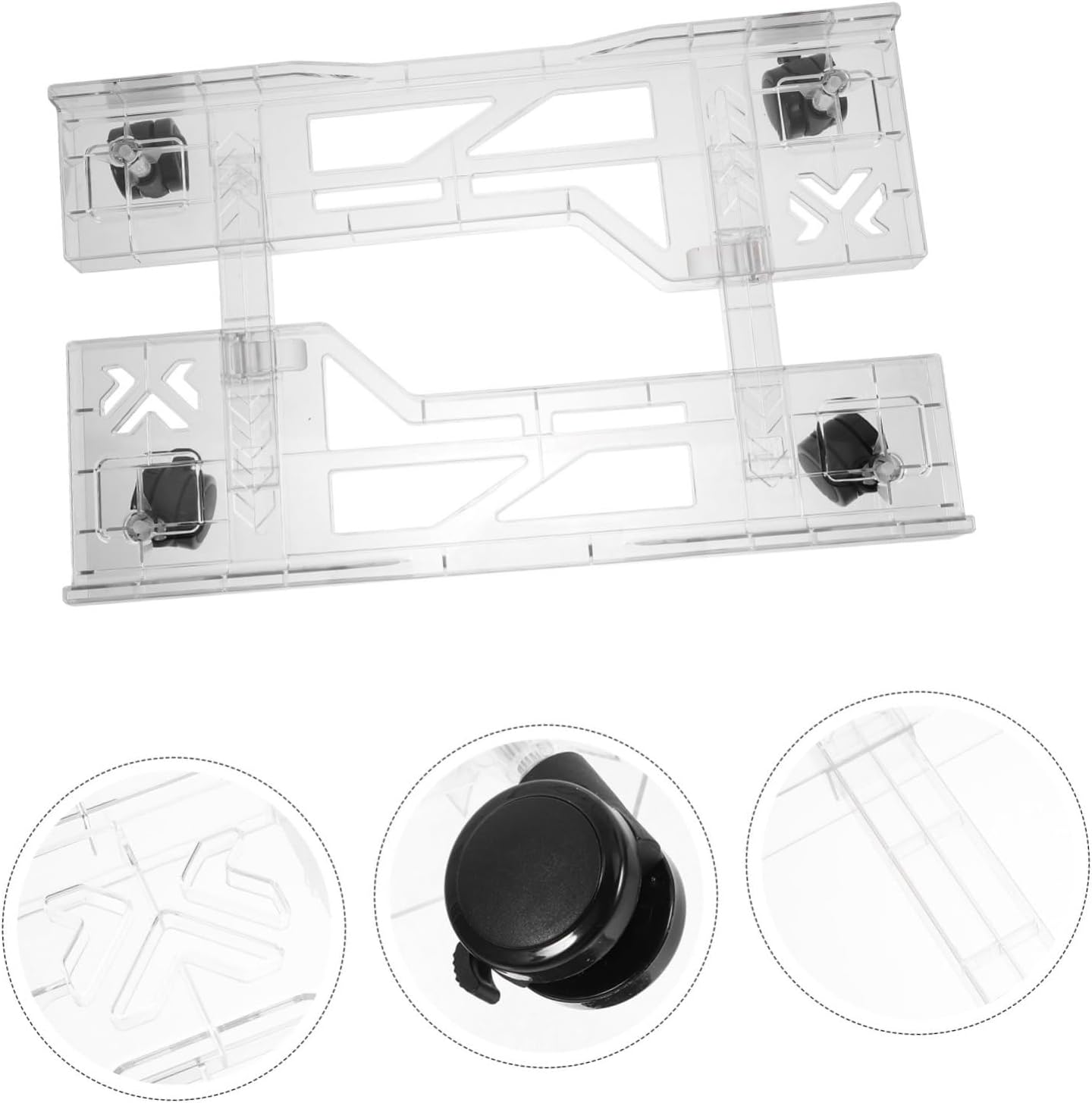 Veemoon Computer Host Bracket Pc Cart Computer Stand Desk Clamp Holder Mobile CPU Stand for Carpet