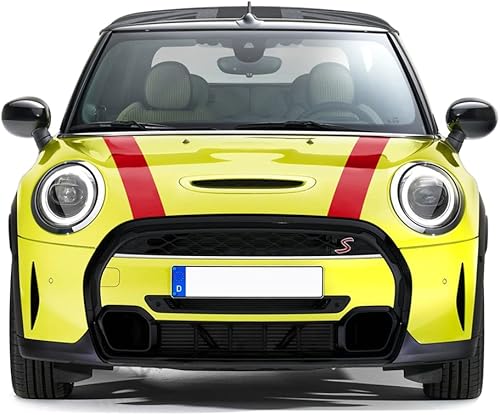 Miniatura 8 de Car Styling Bonnet Stripes Hood Decal Stickers for Mini Cooper F55 F56 Decoration (Gloss Black)