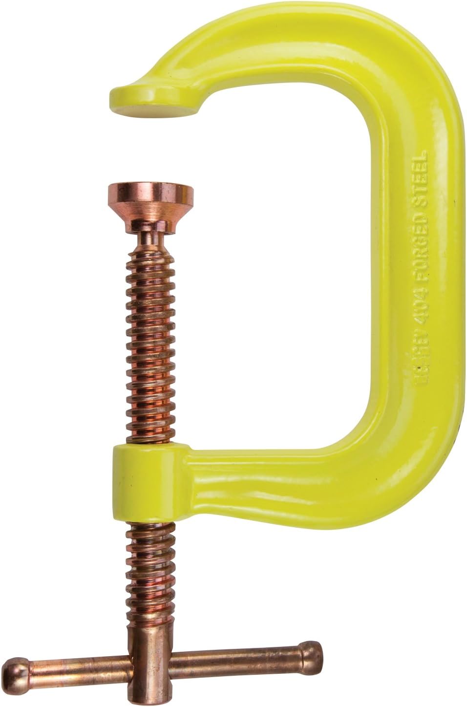 BESSEY CDF408CHV Drop Forged 8 In. x 5 In. Throat Depth, High Visibility Frame, Copper Plated Spindle with Pad & Handle Yellow