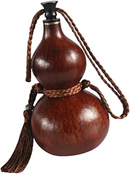 Portable Water Bottle Gourd, Drink Jug, Mens Gifts, 150ml Capacity, Dried Gourd Flasks, Calabash Ornament, for Outdoor, Boating, Travel, Decoration