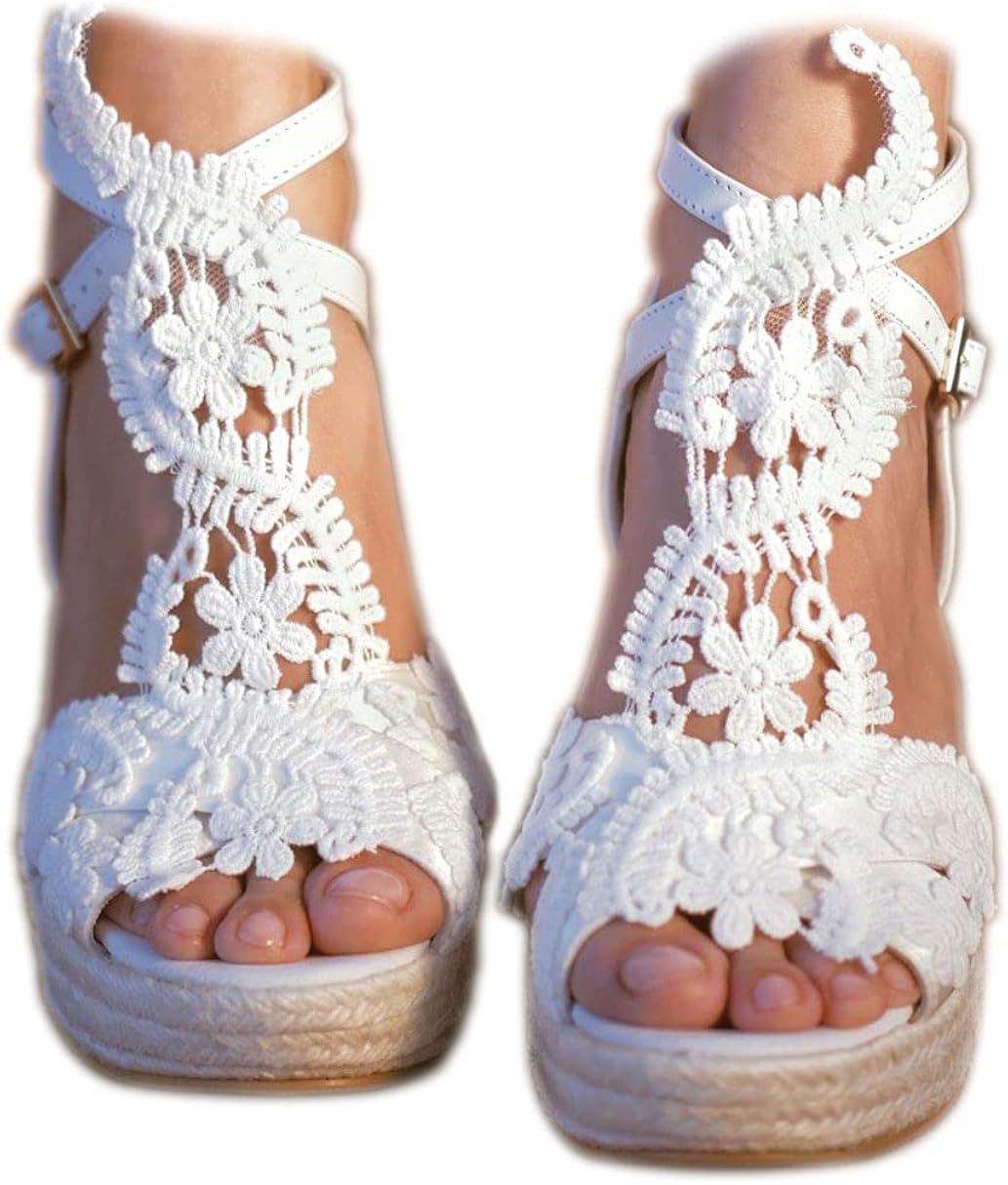 wedding platform sandals