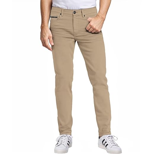 ETHANOL Calça jeans masculina casual super confortável premium durável stretch slim fit movimento relaxado perna reta