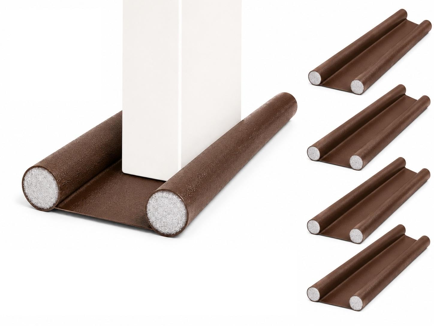 Door Draft Stopper Double Sided, Brown, Pack of 5 | Blocks Wind & Dust, Reduces Noise, Keeps Insects Out, Saves Energy, Easy to Cut & Install-image-40